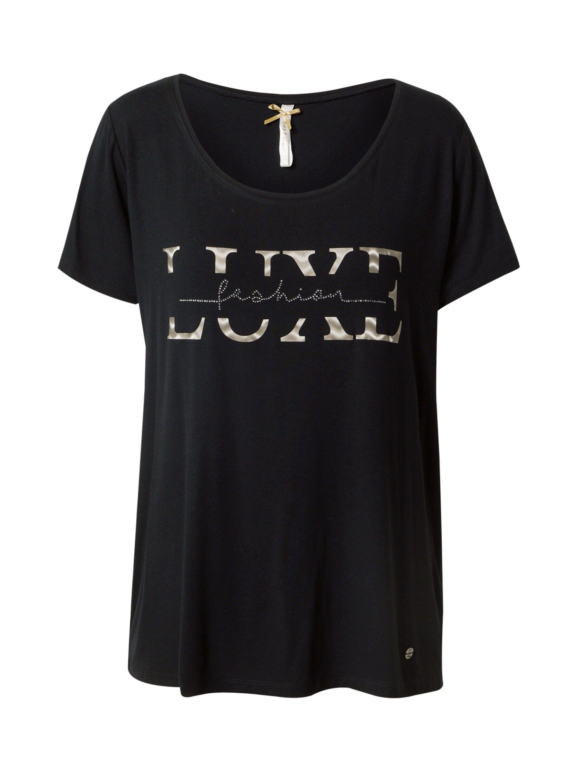 (1-tlg) schwarz Ziersteine DELUXE Key (15) Largo T-Shirt