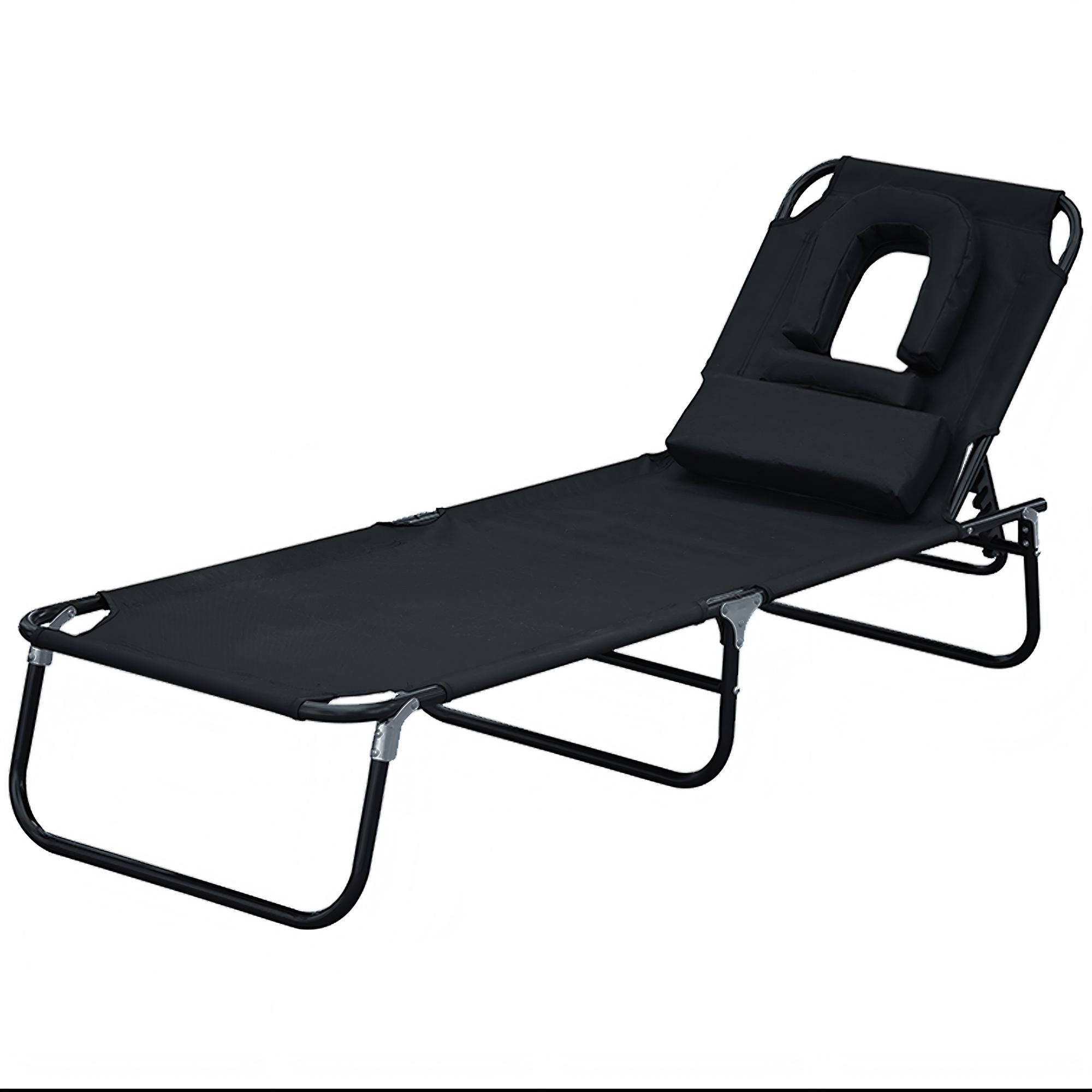 Gartenliege Gartenliege Relaxliege mit Lesefenster, klappbare Sonnenliege, 120 kg