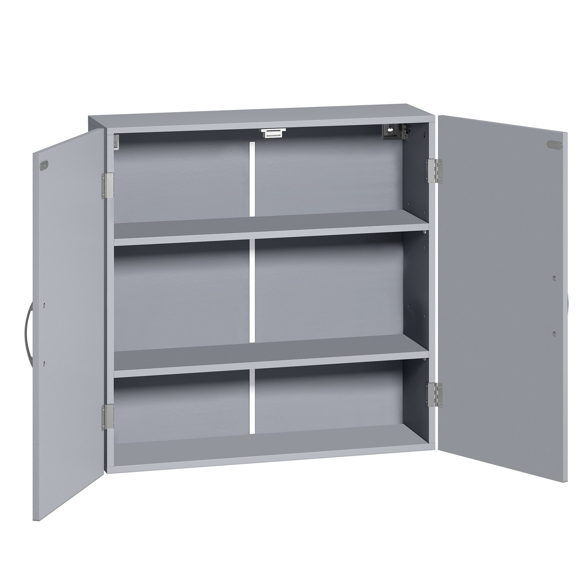 VASAGLE Hängeschrank Badezimmerschrank Badschrank wandmontiert, 18 / 30 x 60 x 60 cm, mit verstellbaren Ablagen