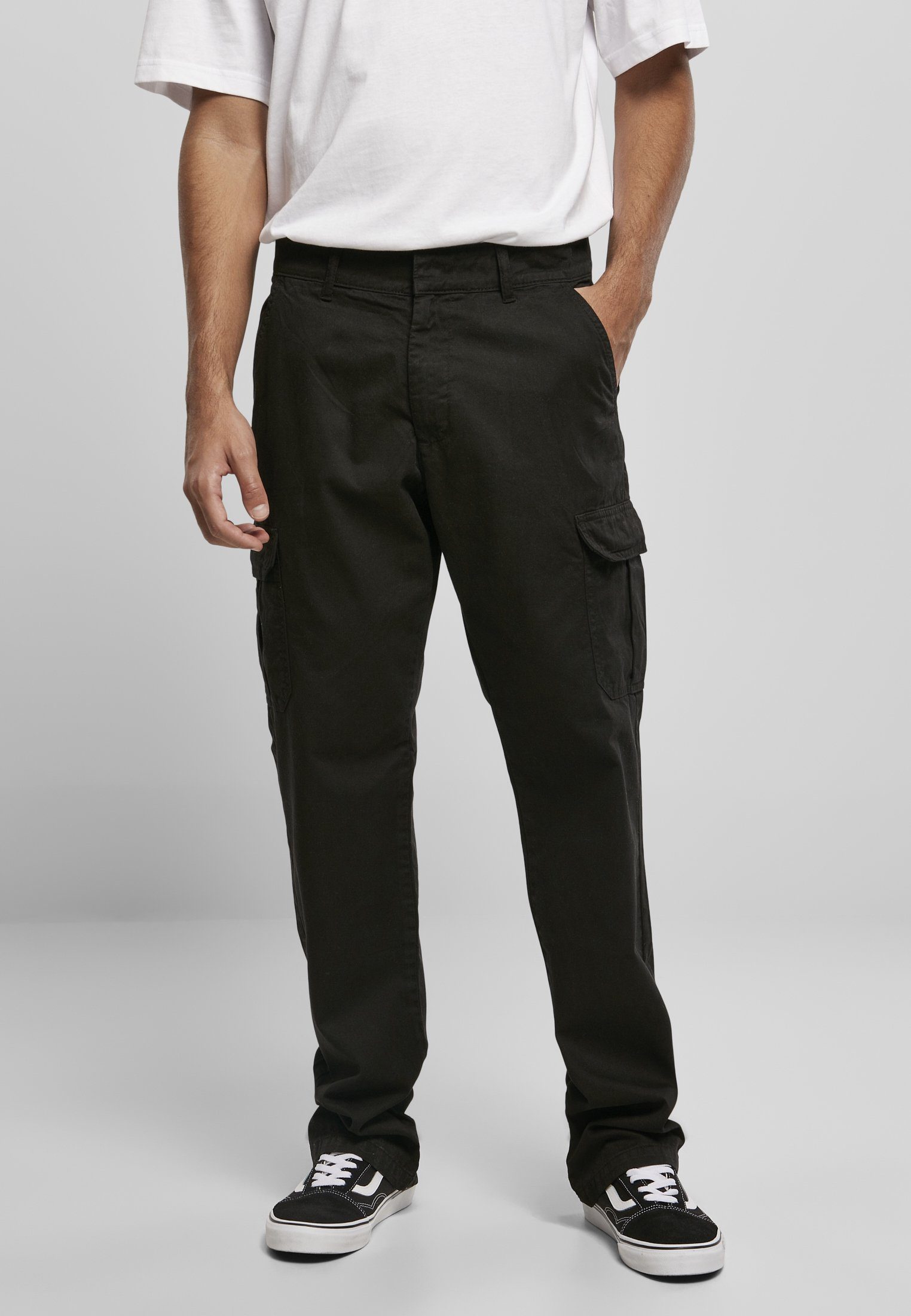 URBAN CLASSICS Cargohose Herren Straight Leg Cargo Pants (1-tlg) black