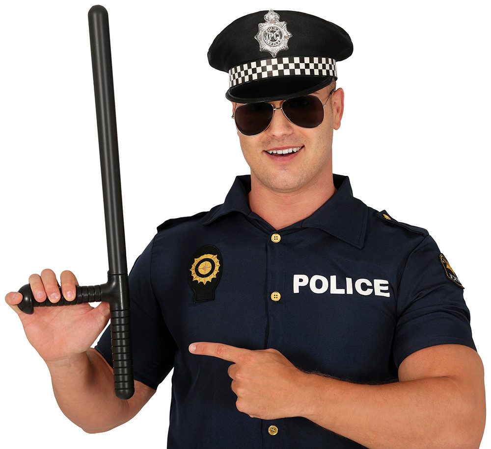 Fiestas Guirca Kostüm, Robuster Polizei Schlagstock für realistische Rollenspiele