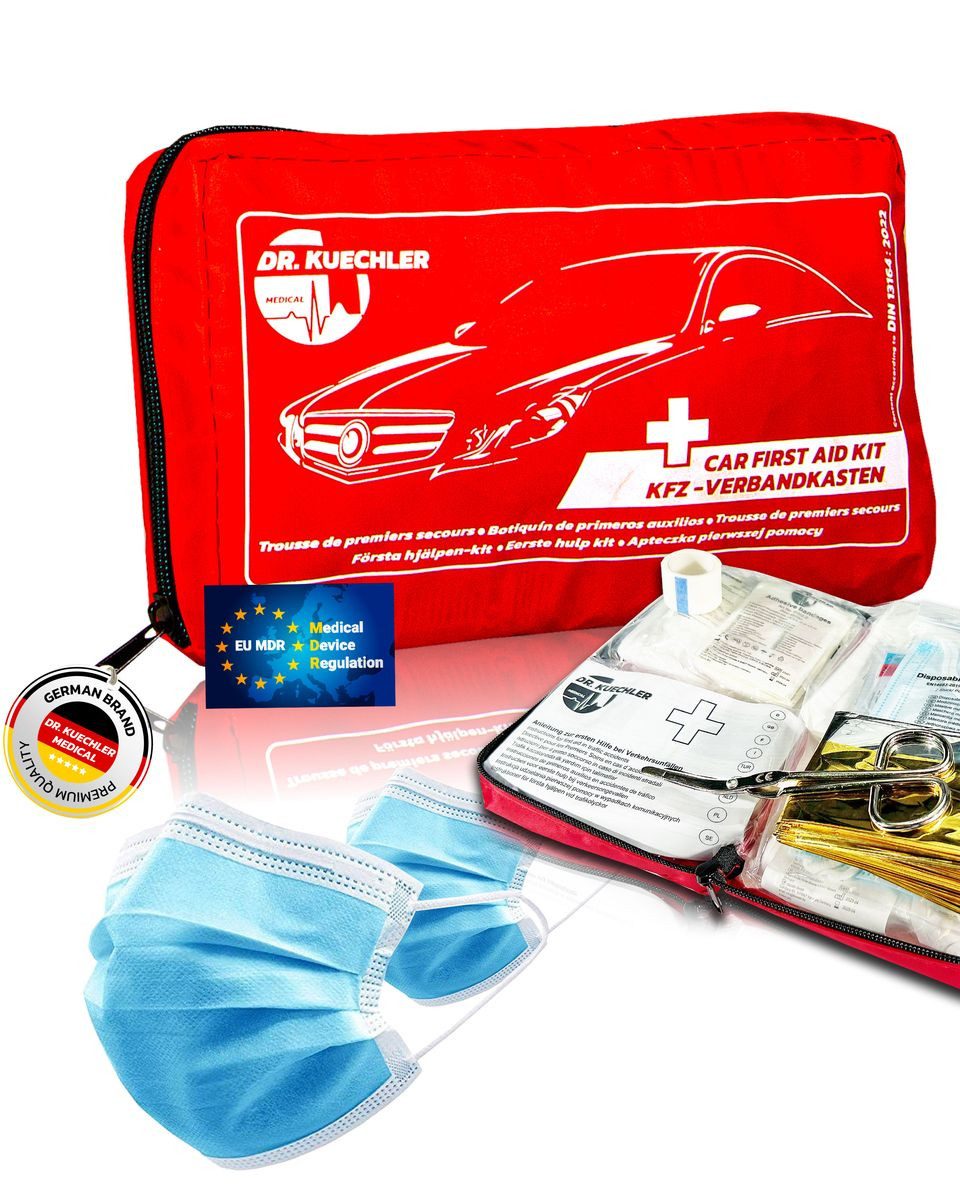 KFZ-Verbandtasche Qualitäts- KFZ Verbandstasche, Auto, PKW Verbandskasten 2023