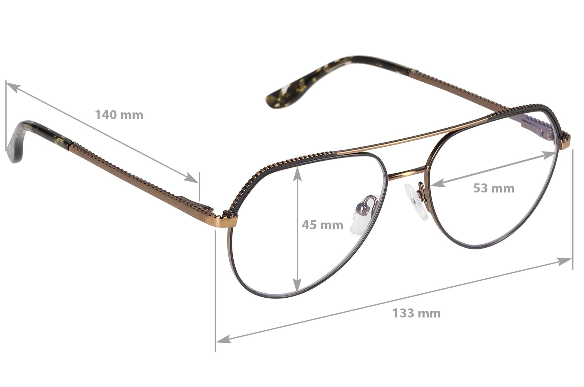 Edison & King Lesebrille Eternity, entspiegelt - Doppelsteg - Pilotenbrille - Tropfenform