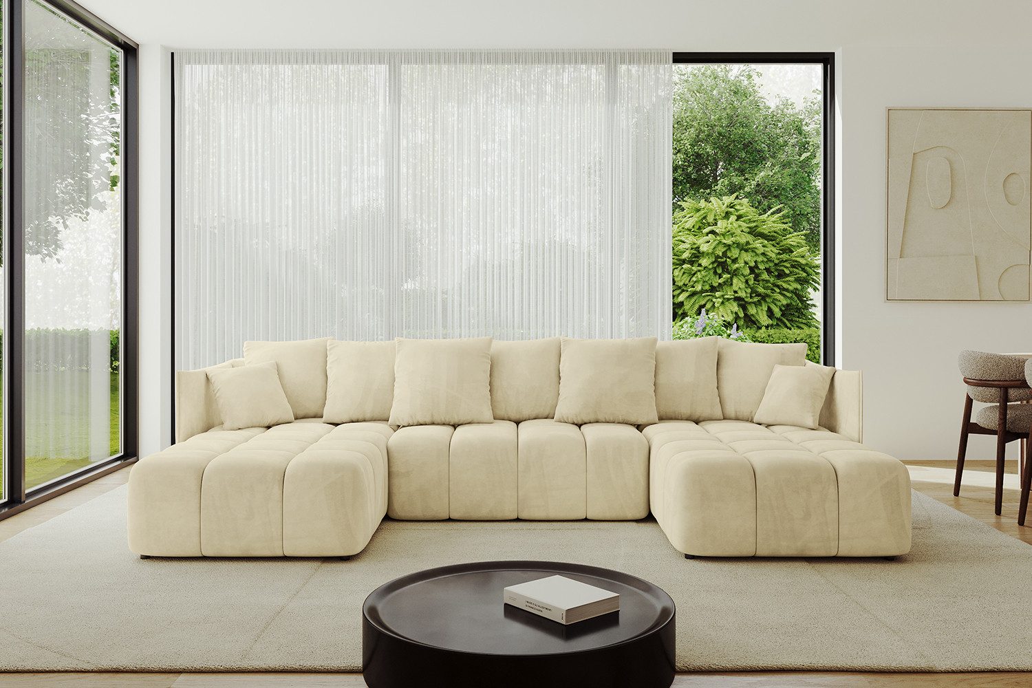 ALTDECOR Wohnlandschaft LONLI-U, Couch mit Schlaffunktion, günstig online kaufen