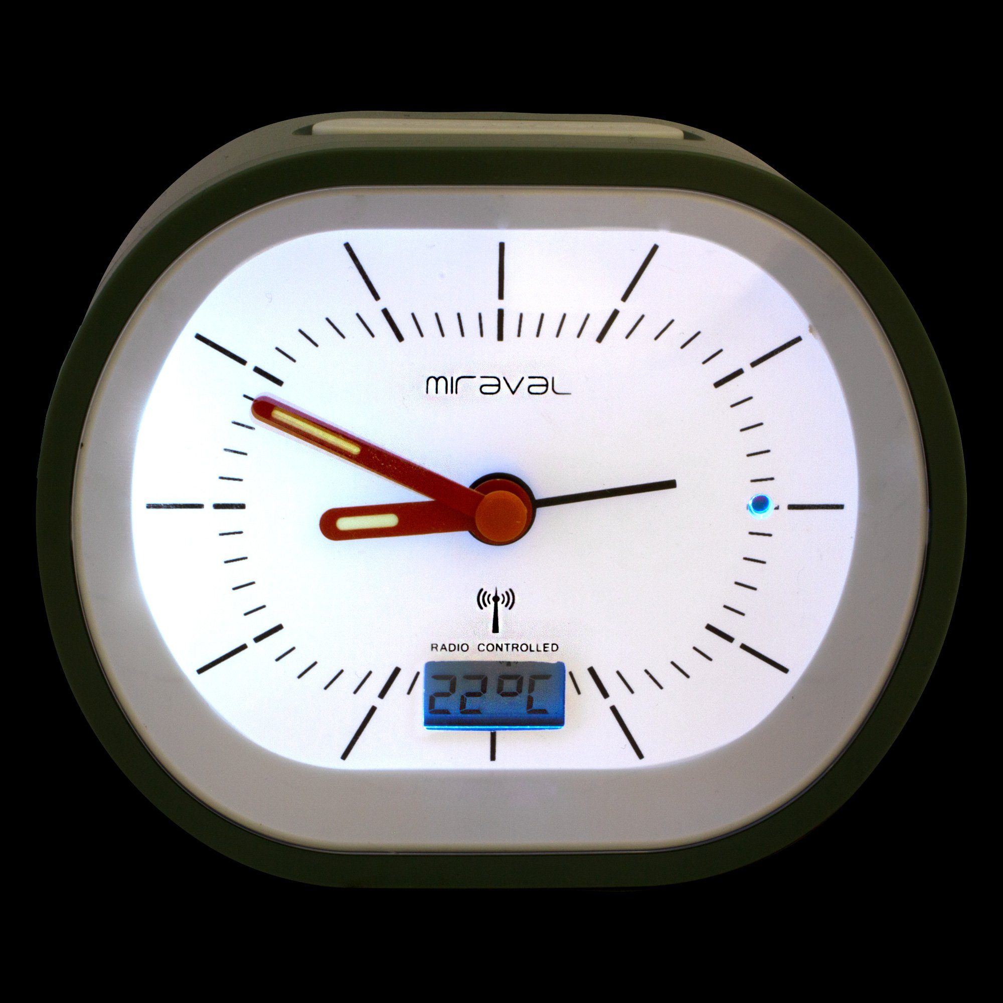 Miraval Funkwecker Miraval Funkwecker mit Digitaler Temperatur Funk-Wecker mit Datumsanzeige Geräuschlos Glas Lautloses Quarzuhrwerk