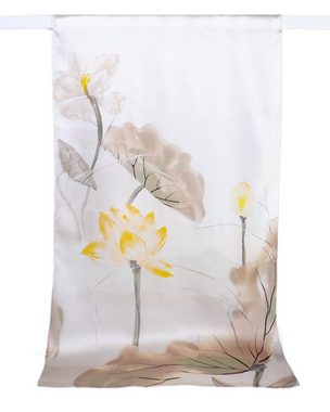 MayTree Seidenschal Lotus beige 55 x 175 cm, leichter Damenschal, alljährig, (Stück), Seidentuch 100% Seide