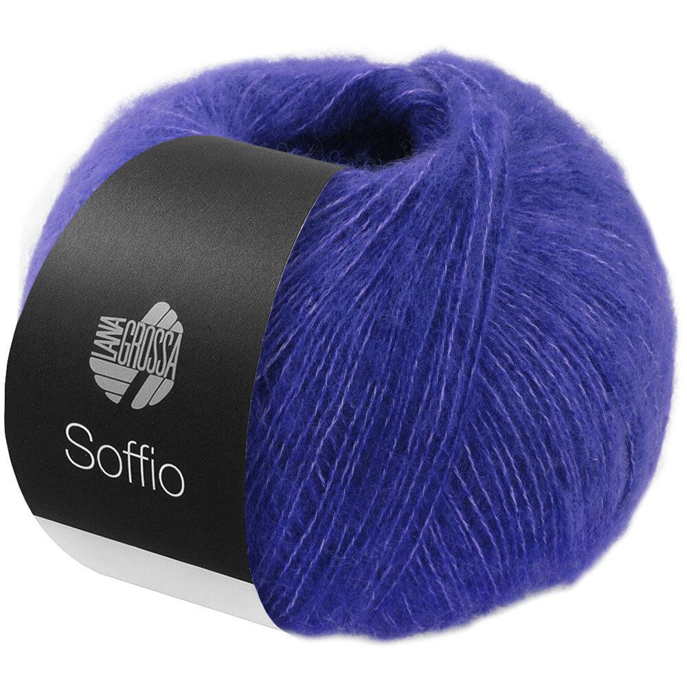 LANA GROSSA SOFFIO Häkelwolle, 215 m (flauschiges Lace-Garn aus Merino- & Baumwolle), 25 g