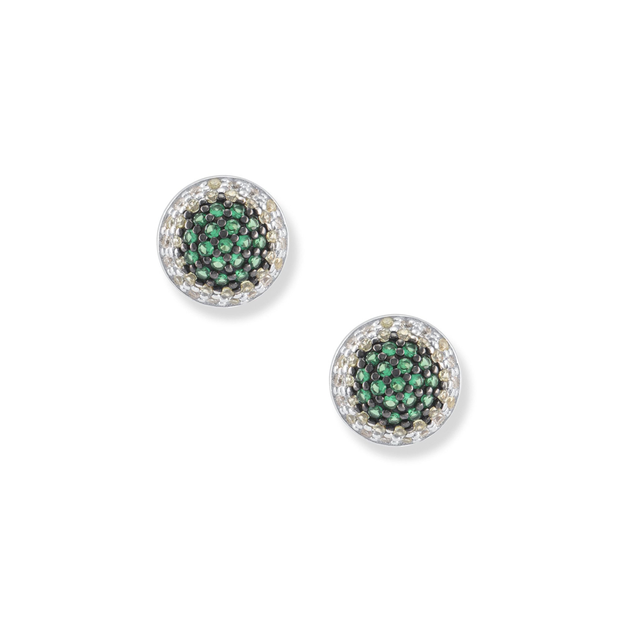 Seinerzeit FLORA & FAUNA Paar Ohrstecker Emerald Bambus Ohrringe, Material: 925 Sterling Silber