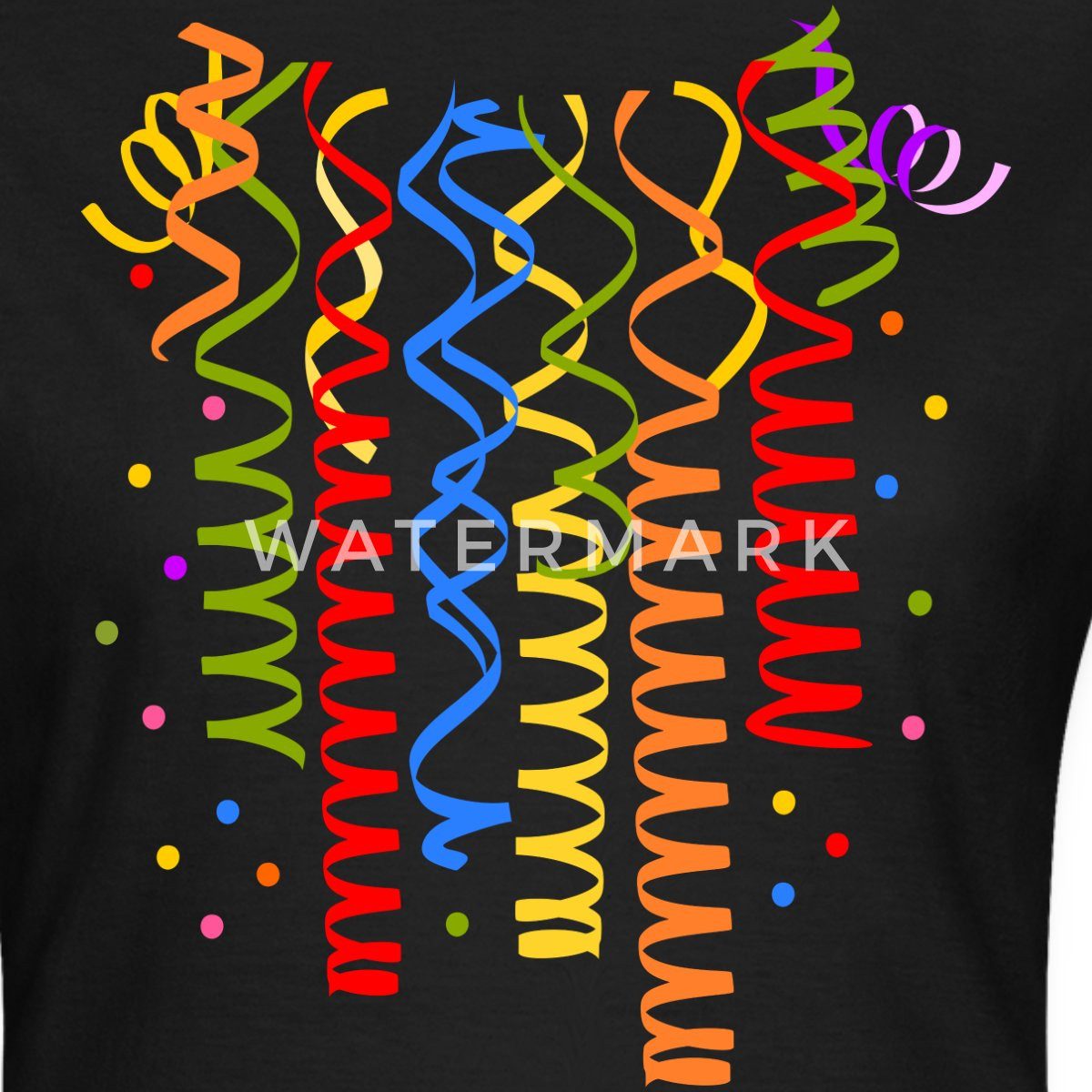 Spreadshirt T-Shirt Karneval Konfetti Luftschlangen Outfit Frauen T-Shirt ( günstig online kaufen