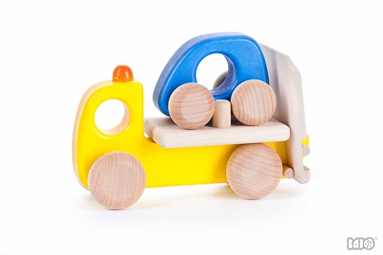 Spielzeug-Abschlepper Bunter Abschleppwagen aus Holz Holzspielzeug