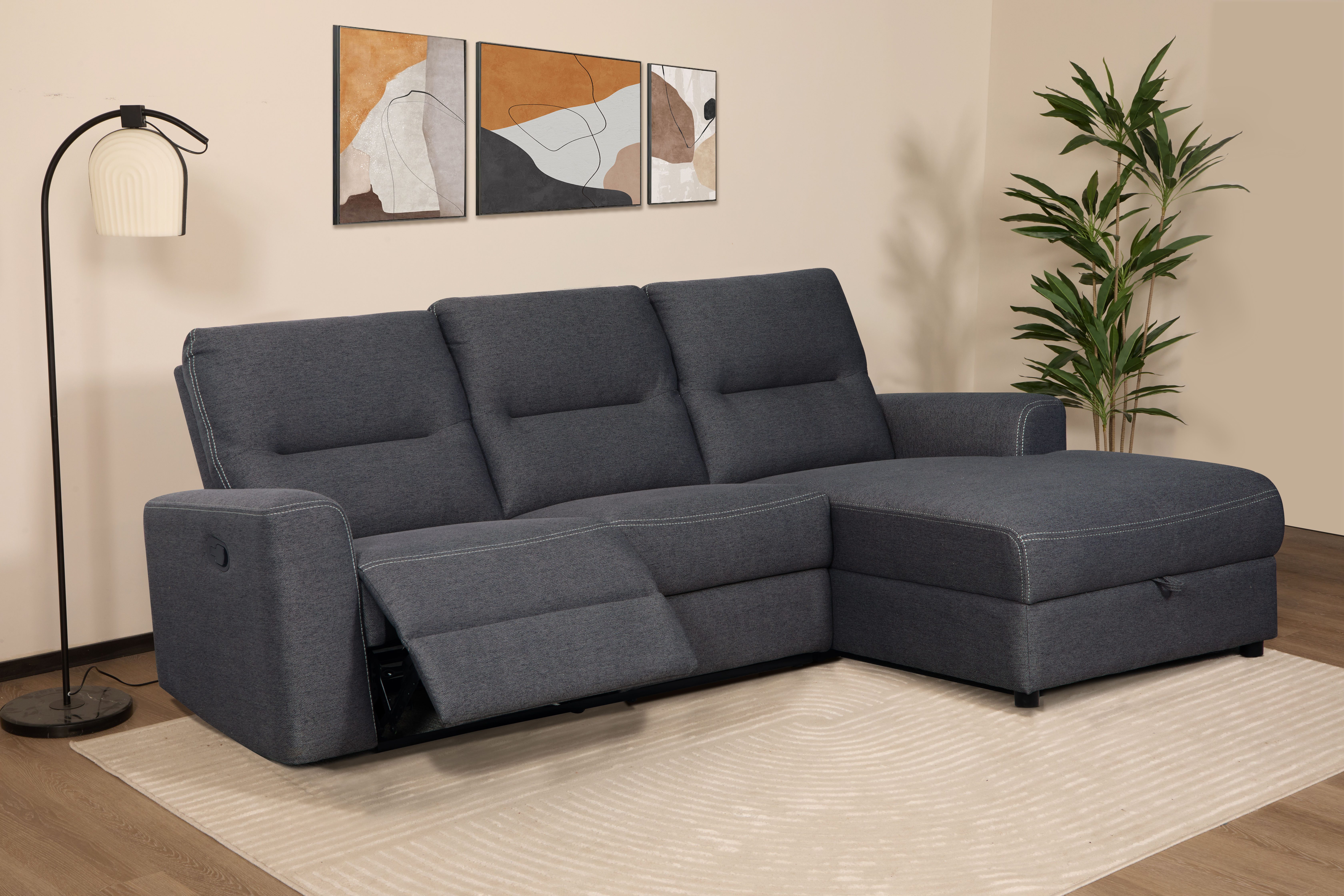 Home affaire Ecksofa "VENOIR, L-Form, 250 cm, manuelle u. elektrische Funkt günstig online kaufen