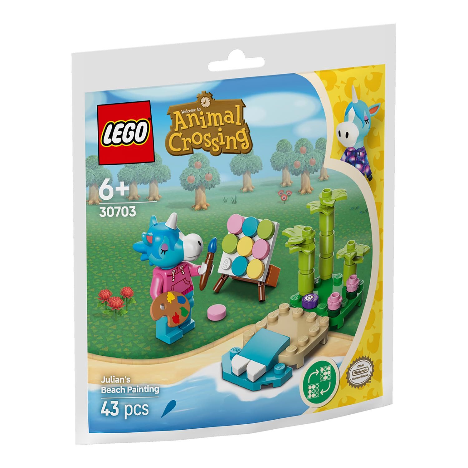 LEGO® Animal Crossing Jimmys Strandgemälde 30703 Konstruktions-Spielset, (43 St), 43-teiliges LEGO Bauset