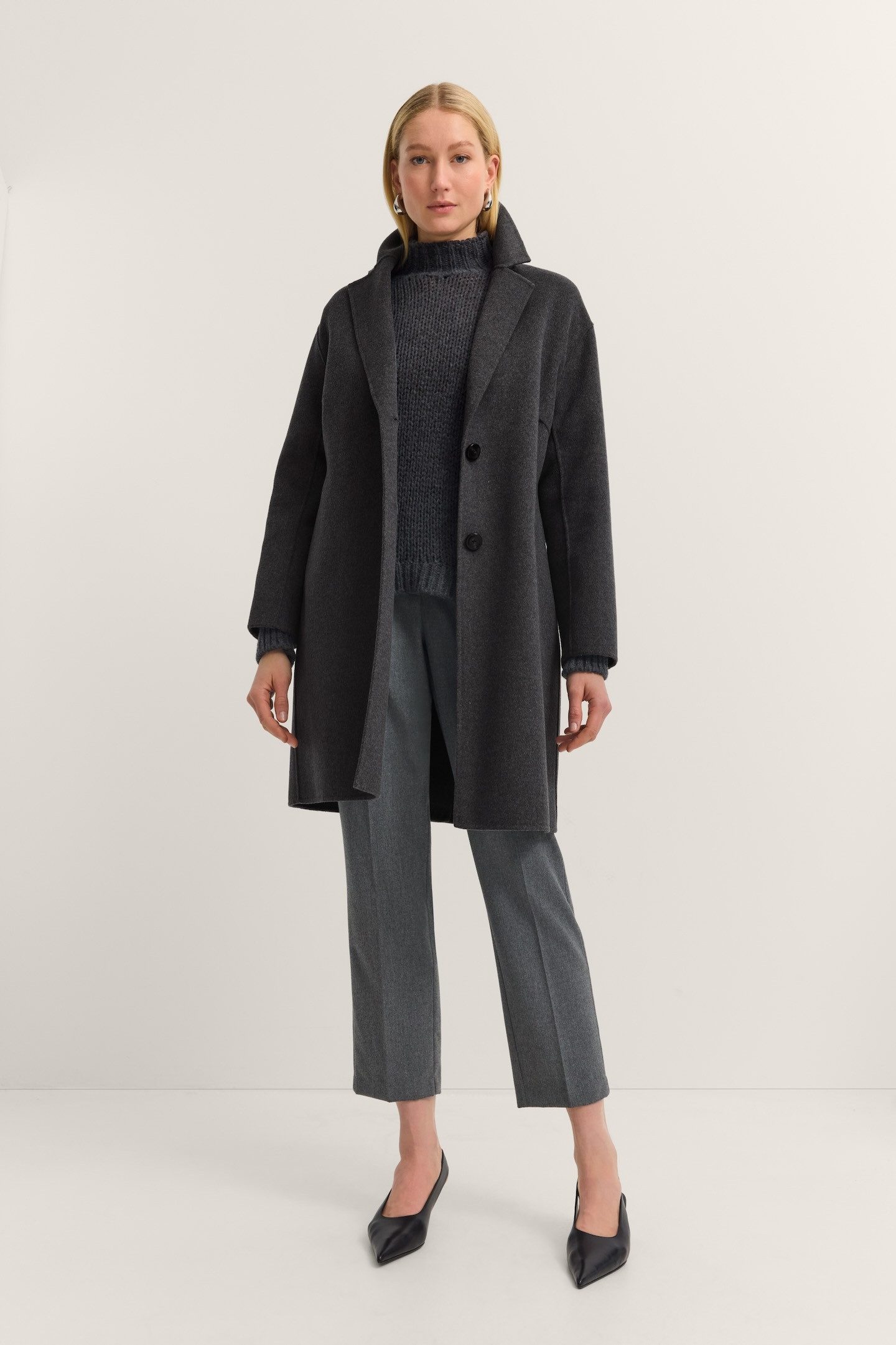 bugatti Kurzmantel Loose Fit mit Knopfleiste und aus weichem Woll-Mix