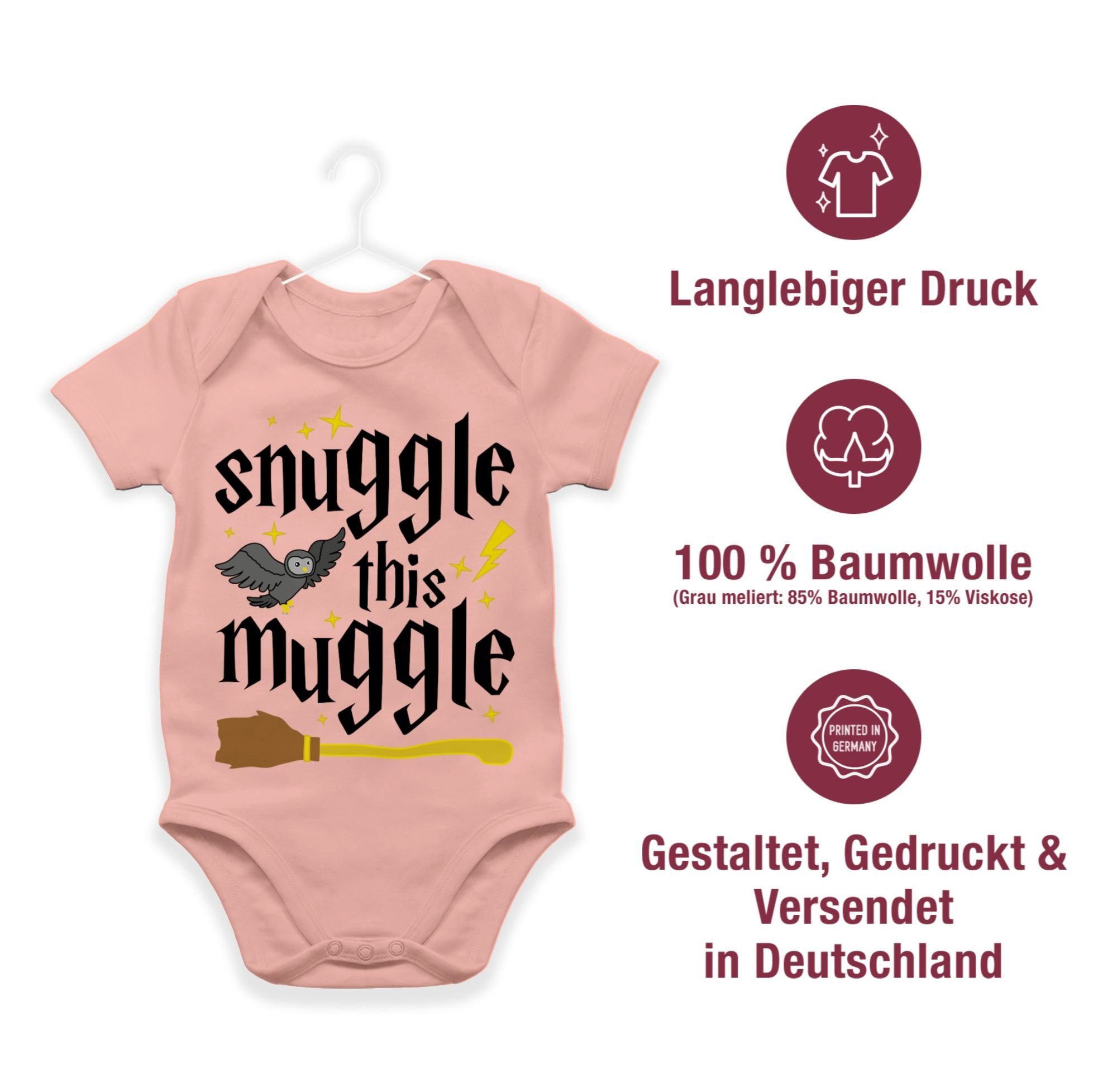 Babyrosa Mädchen this Junge Shirtracer muggle & Baby Shirtbody 2 Strampler snuggle