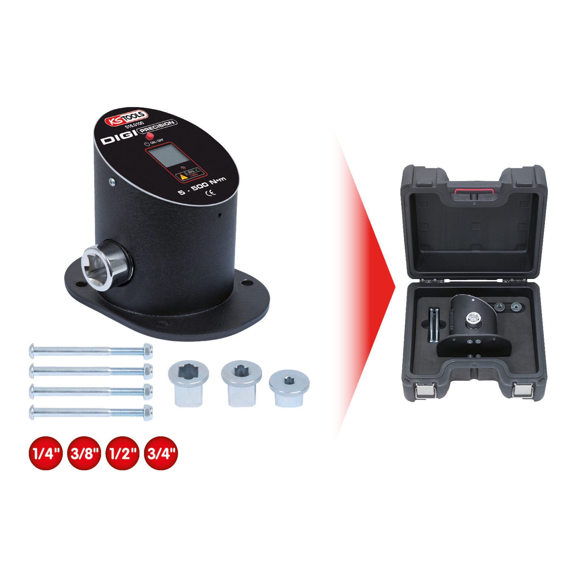 KS Tools Kompressor KS Tools Elektronisches Werkstattprüfgerät, 5-500Nm