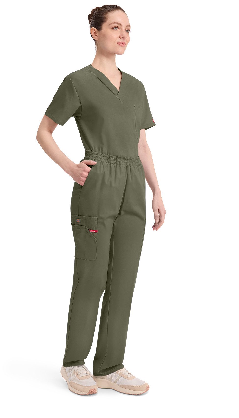 Dickies Schlupfhose, Unisex OP Hose mit Gummibund, Pflegehose, EDS Every Day Scrubs mit Cargotaschen