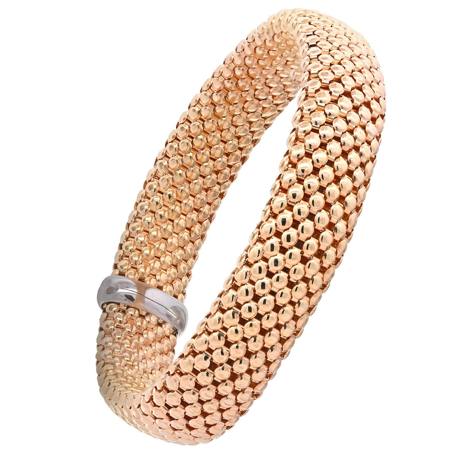 HOPLO Goldarmband Goldkette Armkette Breite 14,0mm - 585-14 Karat Innendurchmesser 50mm, Made in Germany