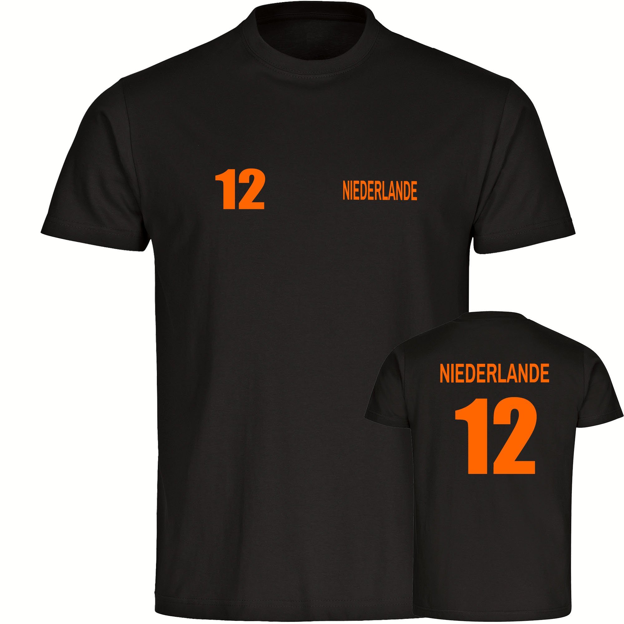 multifanshop T-Shirt Herren Niederlande - Trikot 12 - Männer