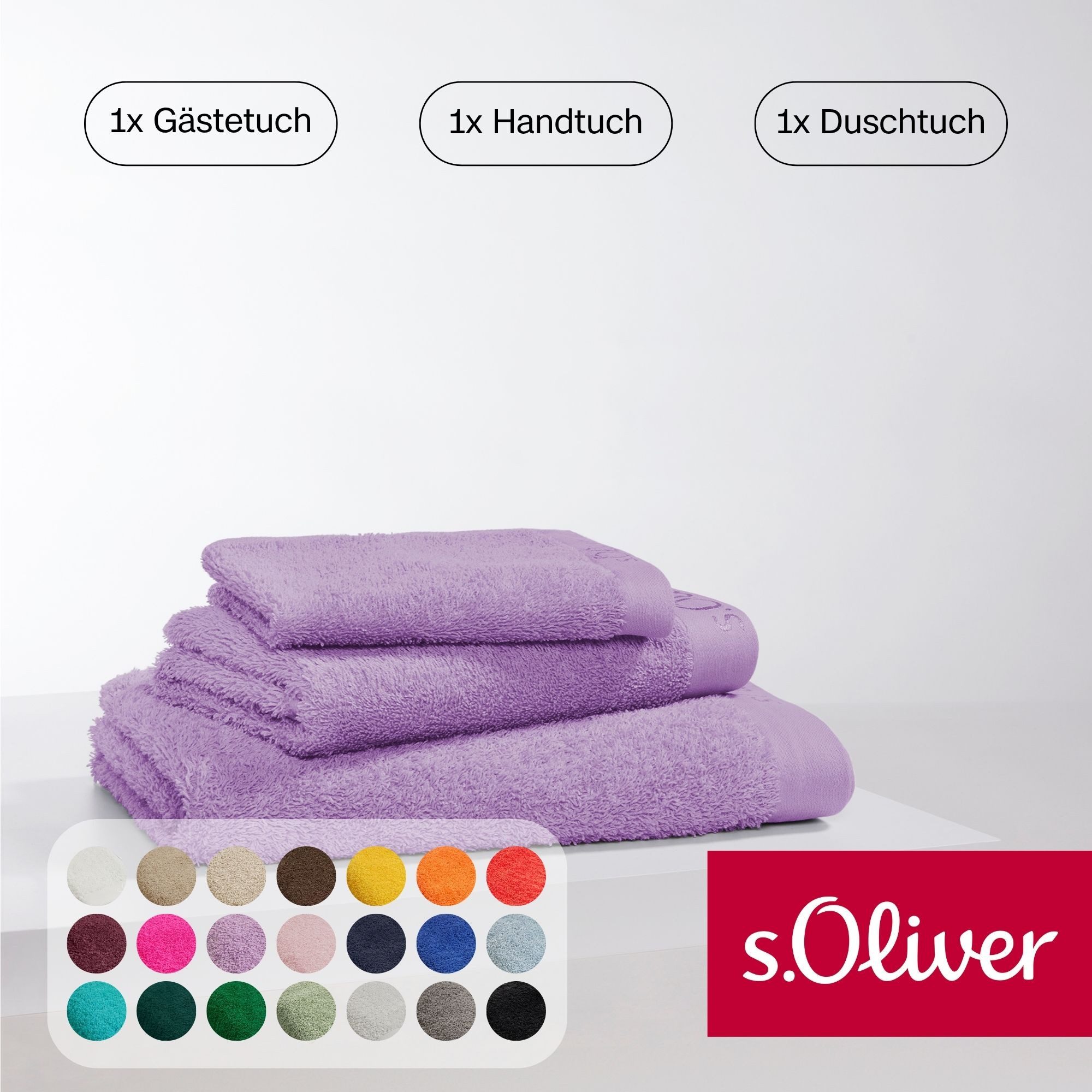 s.Oliver Handtuch Set s.Oliver, Premium Qualität, 600 gr/m², Walkfrottier ( günstig online kaufen