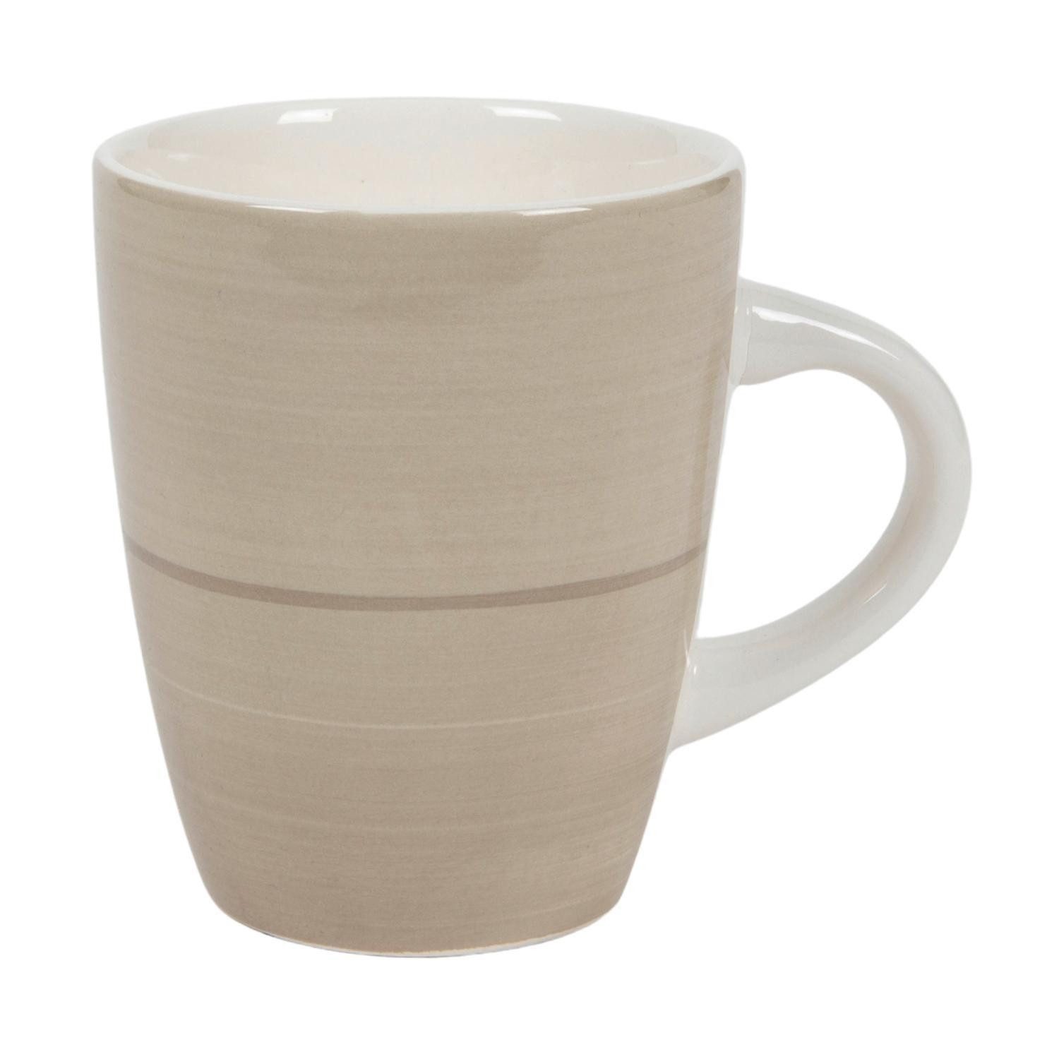 HIT Trading Tasse Kaffeetasse MONY, 350 ml, Sandfarben, Unifarben, Porzellan, Spülmaschinengeeignet