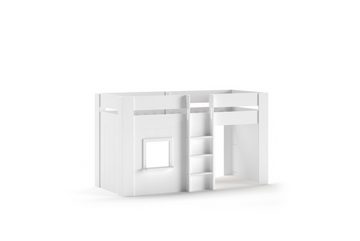 möbelando Spielbett RENO, aus MDF in Weiß. Abmessungen (BxHxT) 206x120,1x105 cm