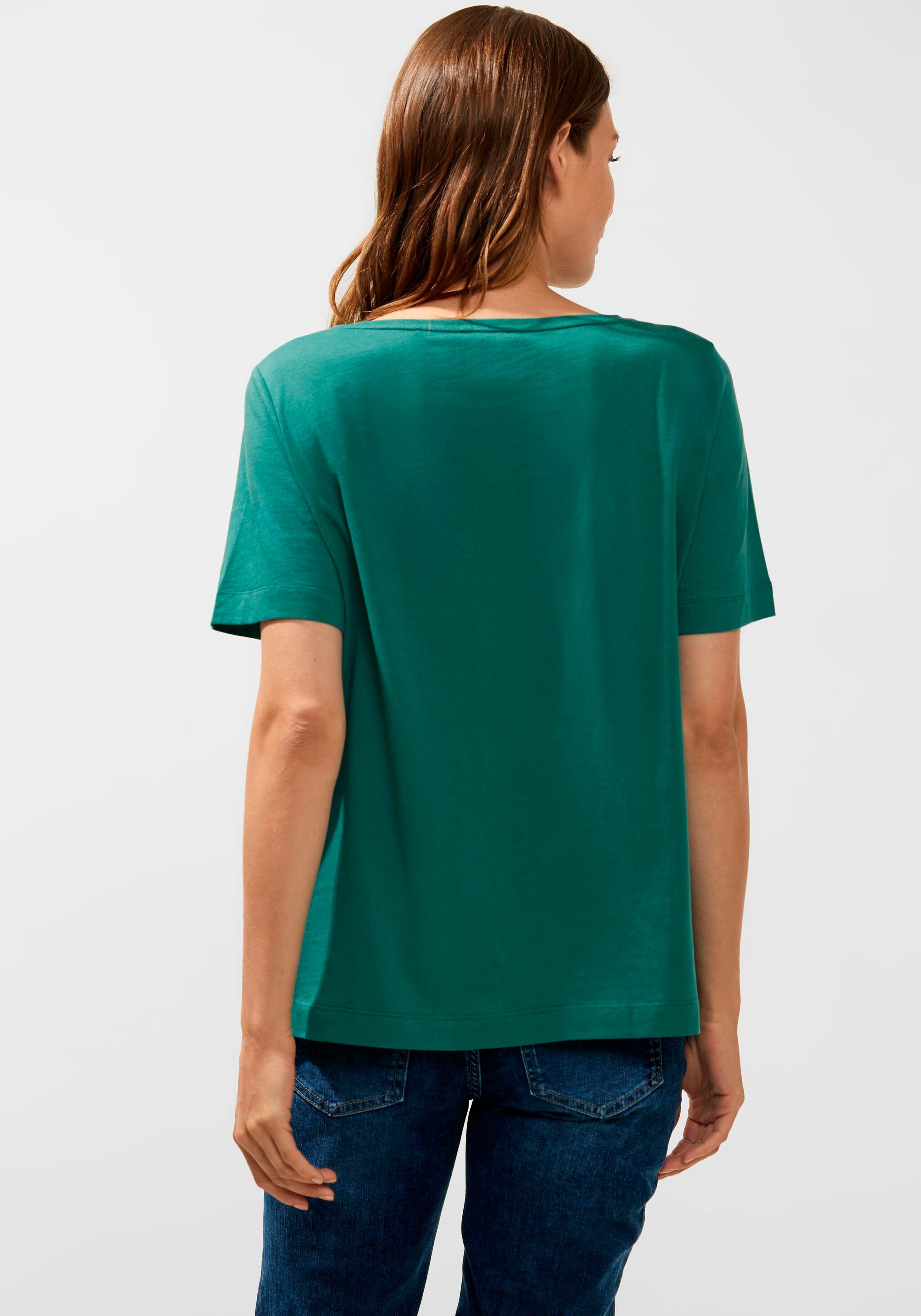 ONE T-Shirt Rundhalsausschnitt green mit STREET