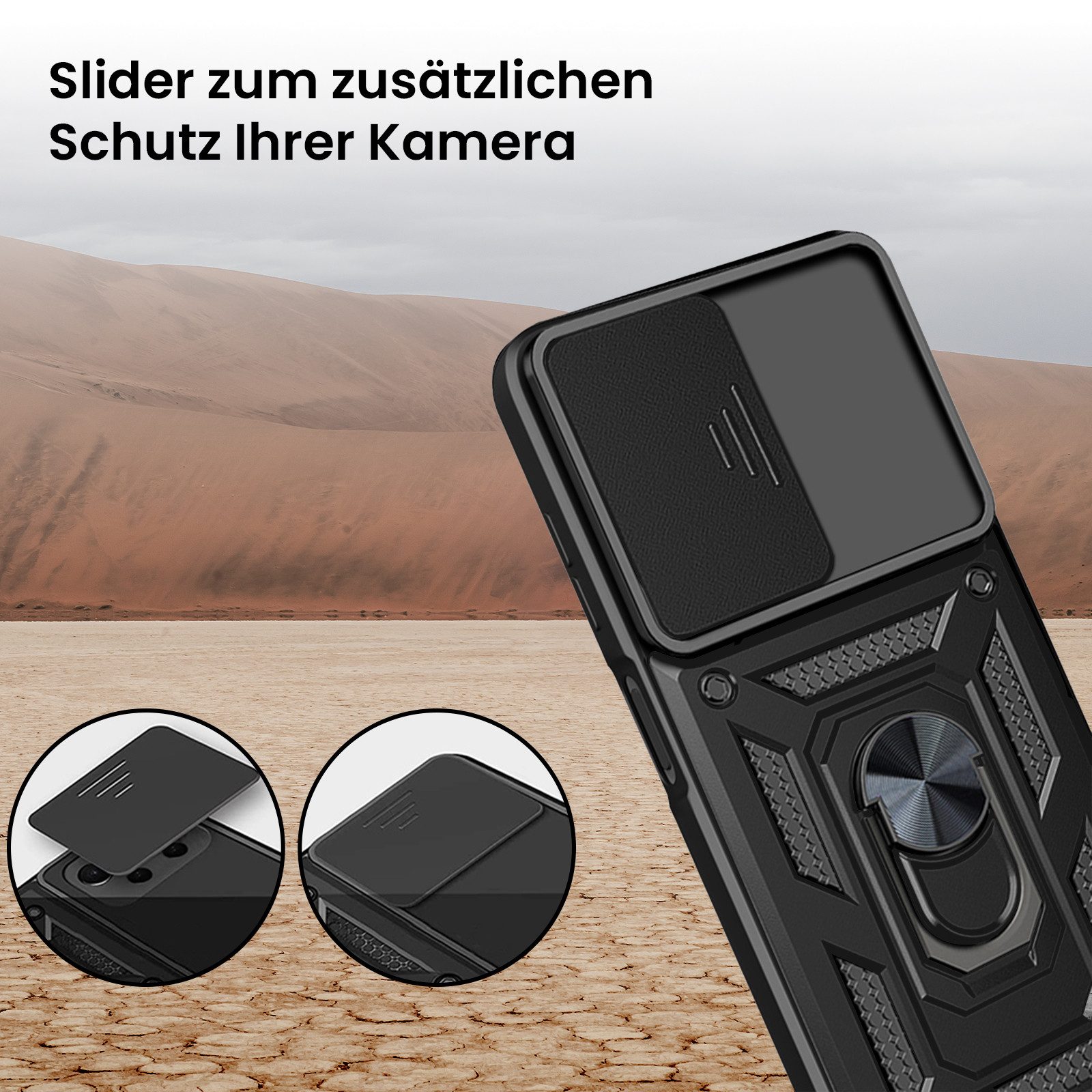 Tec-Expert Handyhülle Outdoor Cover Hülle für Samsung Galaxy A14 5G 6.6 Zoll, 6.6", Premium Hülle mit Kameraschutz aus verstärktem Polycarbonat