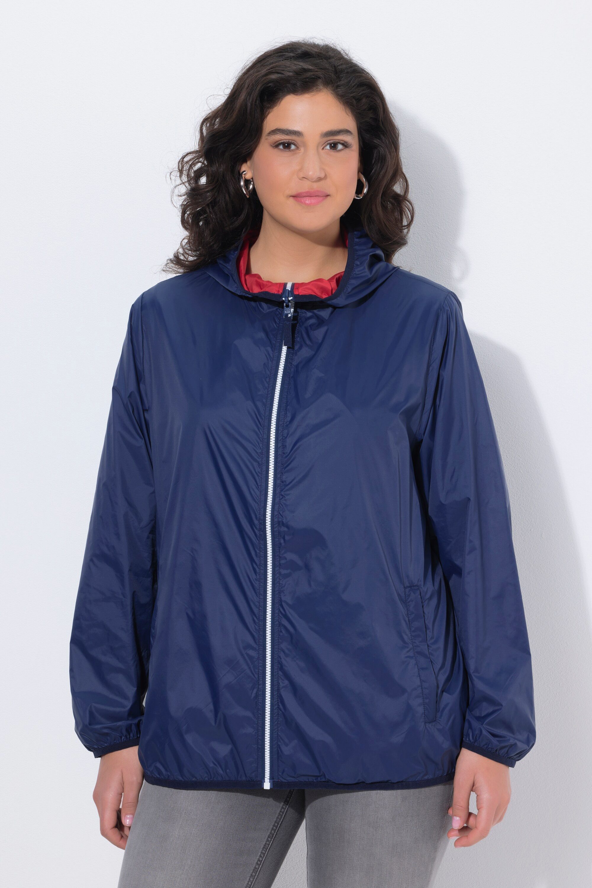 Ulla Popken Outdoorjacke HYPRAR Wendejacke wasserabweisend Kapuze