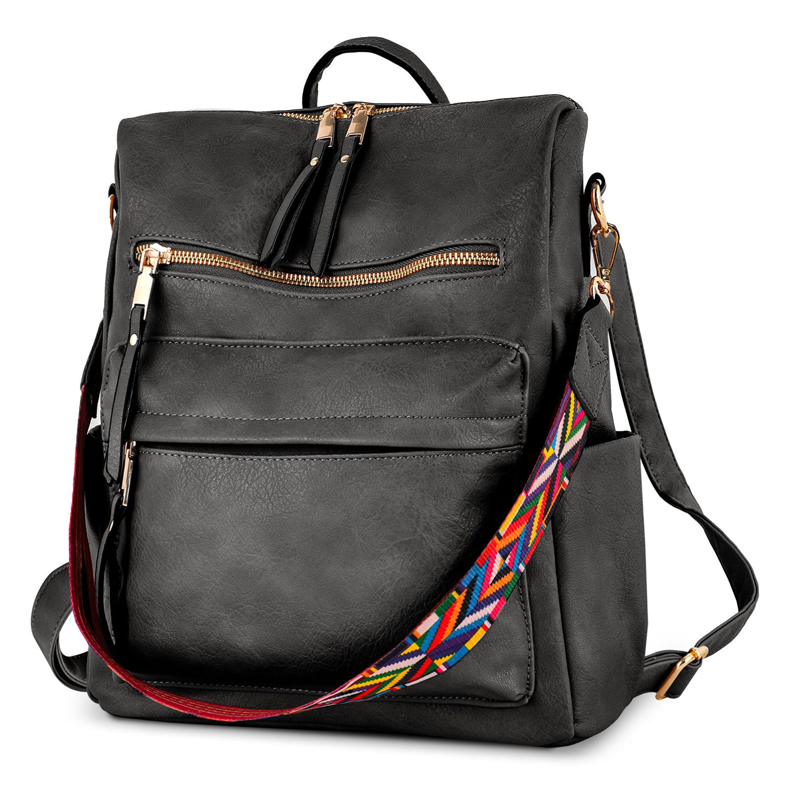 Fassiona Cityrucksack Retro Rucksack Damen 3 in 1 Handtasche Mädchen Schultasche Wasserdicht, für Pendeln Reise Campus Sport Schulranzen Rucksäcke Dauerhaft