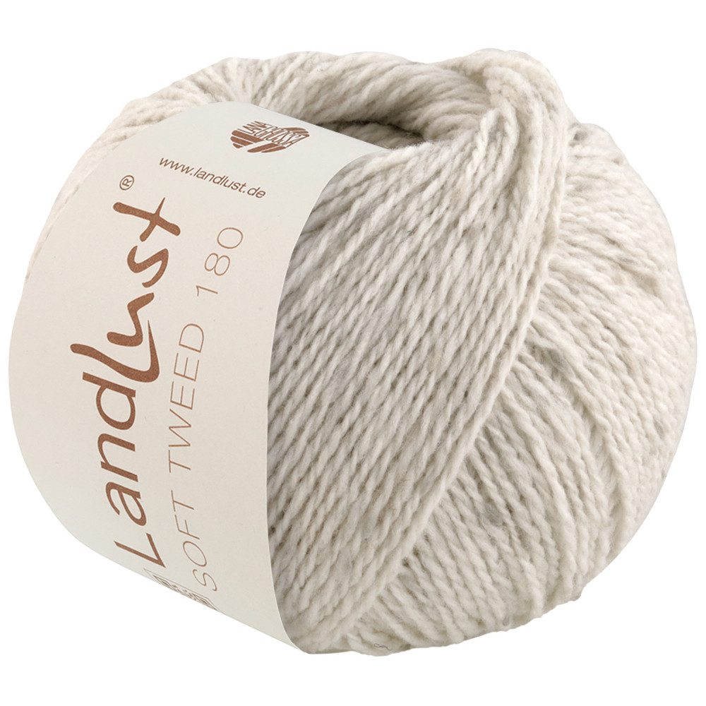 LANA GROSSA LANDLUST SOFT TWEED 180 Häkelwolle, 180 m (Klassisch verzwirntes Tweedgarn aus Schurwolle mit mehrfarbigen Noppen), 50 g