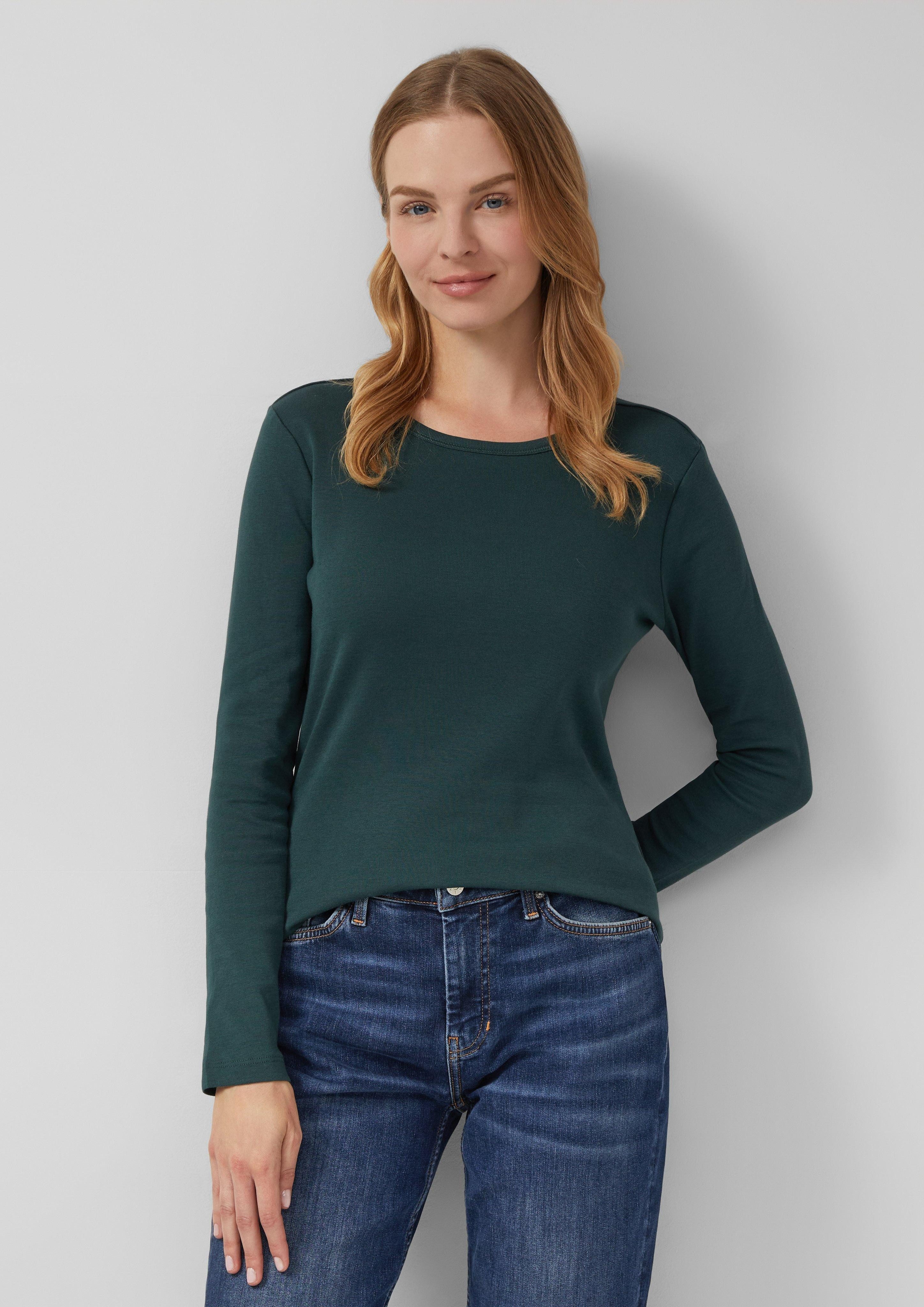 s.Oliver Langarmshirt Longsleeve mit Rippstruktur im günstig online kaufen