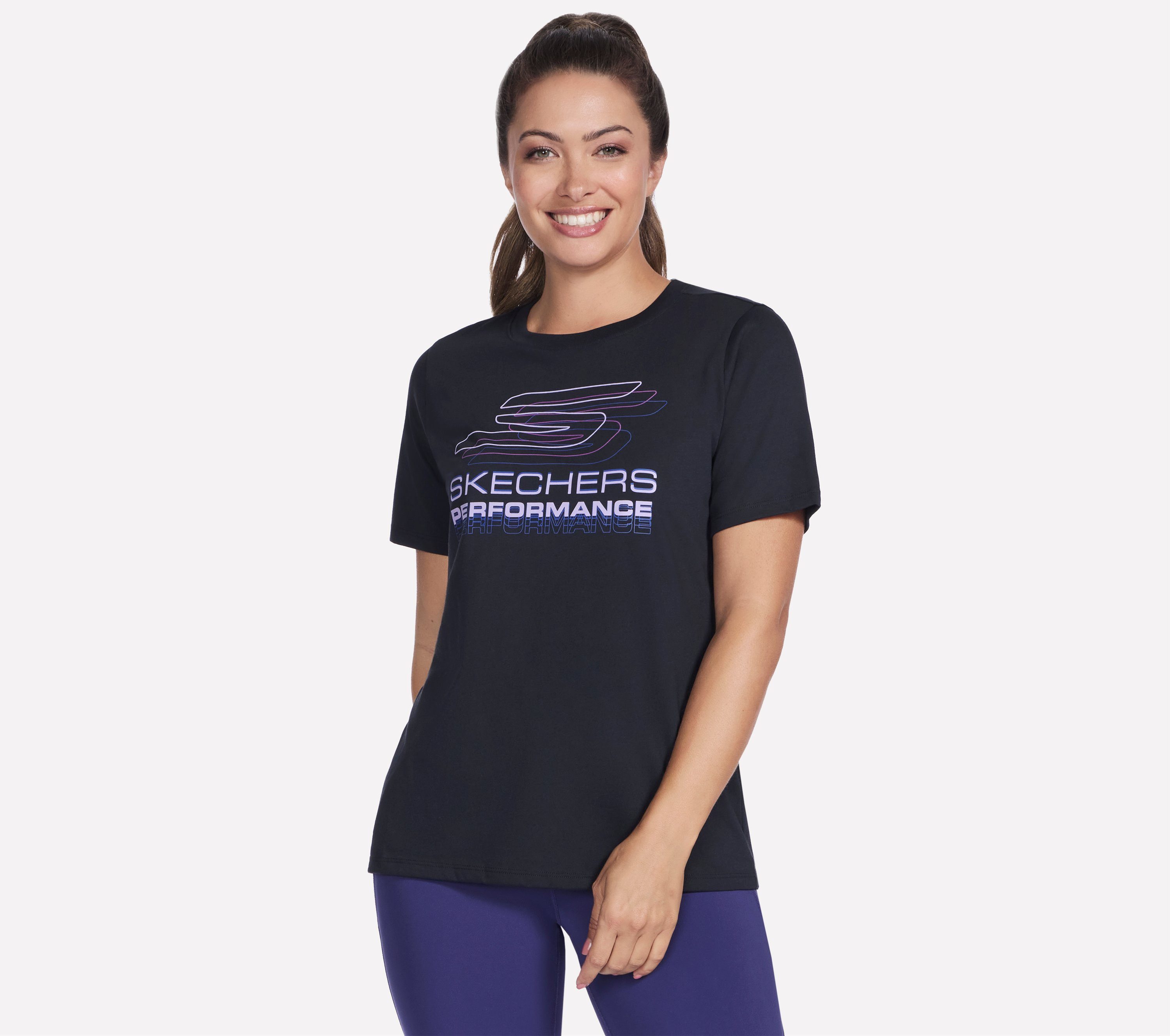 Skechers Funktionsshirt VELOCITY TEE aus Baumwolle und Polyester, erhältlich in den Größen XS bis XXXL