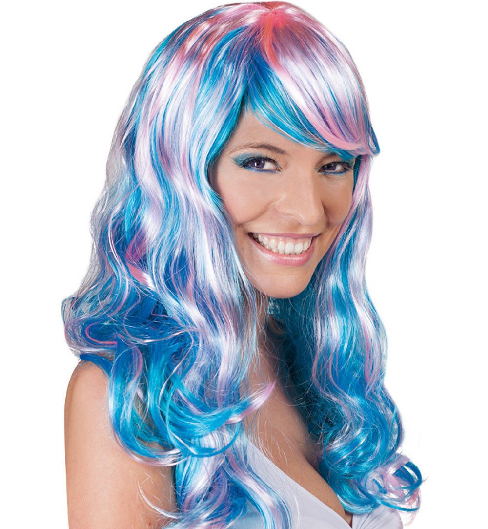 Kostüm-Perücke Aquarella Meerjungfrau Perücke 60 cm lang Karneval Fasching Party