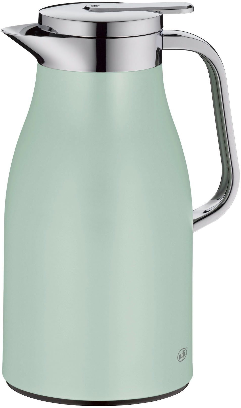 Alfi Isolierkanne SKYLINE, mit Hartglaseinsatz und ergonomischem Griff, 1 l, (1-St), 12h heiß & 24h kalt, Drehverschluss mit bequemem Druckknopf