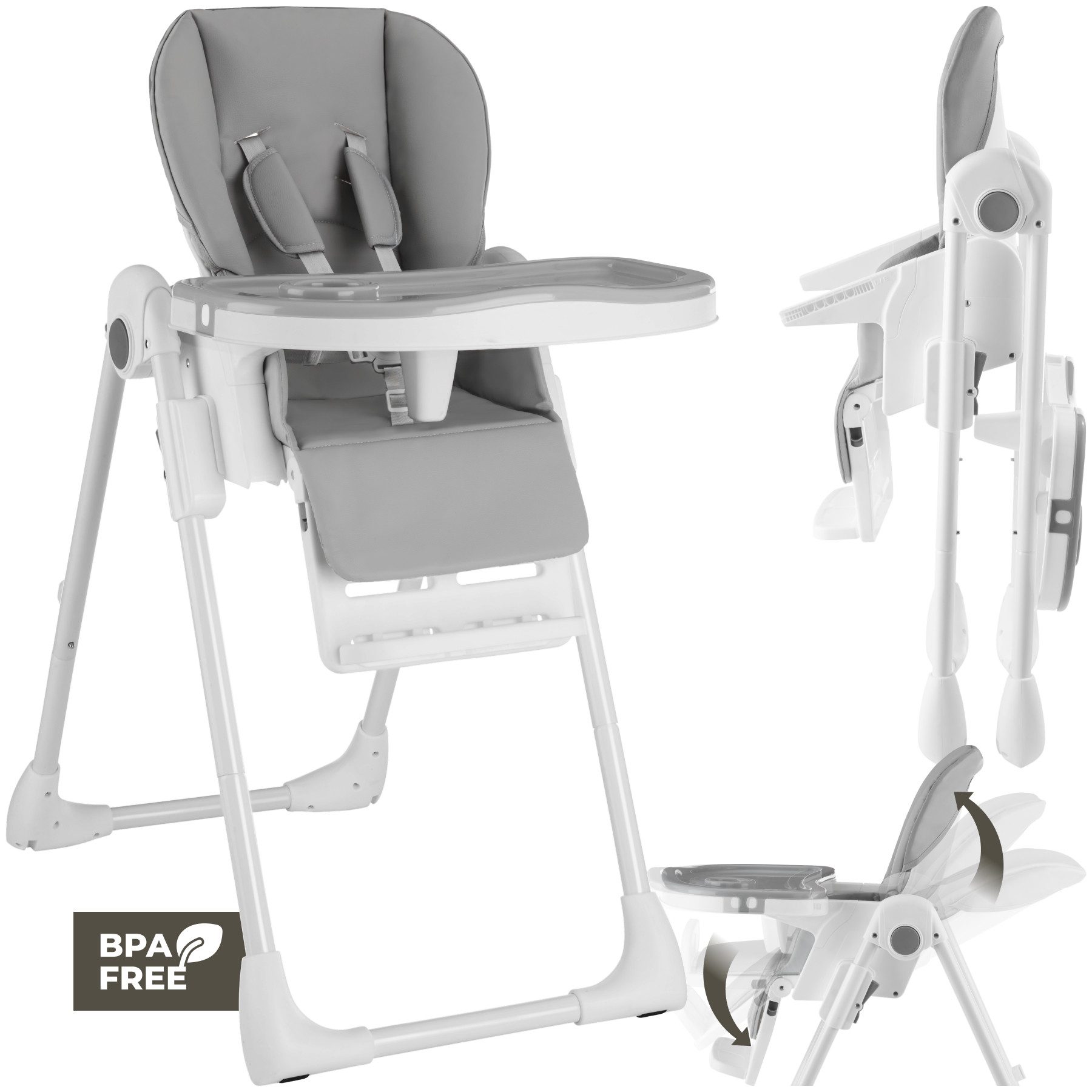 tectake Hochstuhl Kinderstuhl Sophia, klappbar, höhenverstellbar, günstig online kaufen
