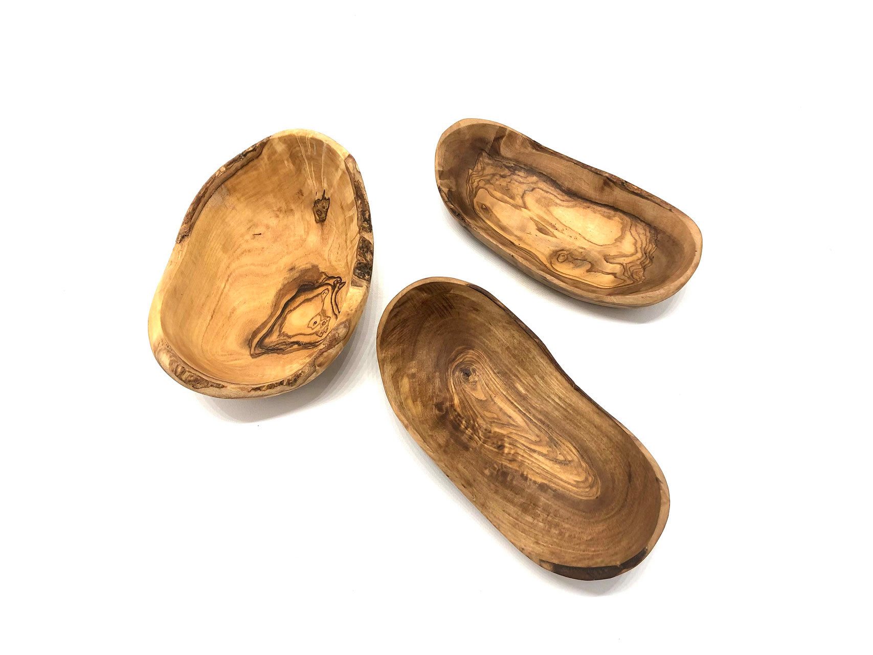 Olivenholz-erleben Snackschale RUSTIKAL klein (L/B/H: 10-11/6/4 cm) aus Olivenholz, Olivenholz, Passend für Brotscheiben oder kleines Gebäck, fein geschliffen – Bild 4 von 4
