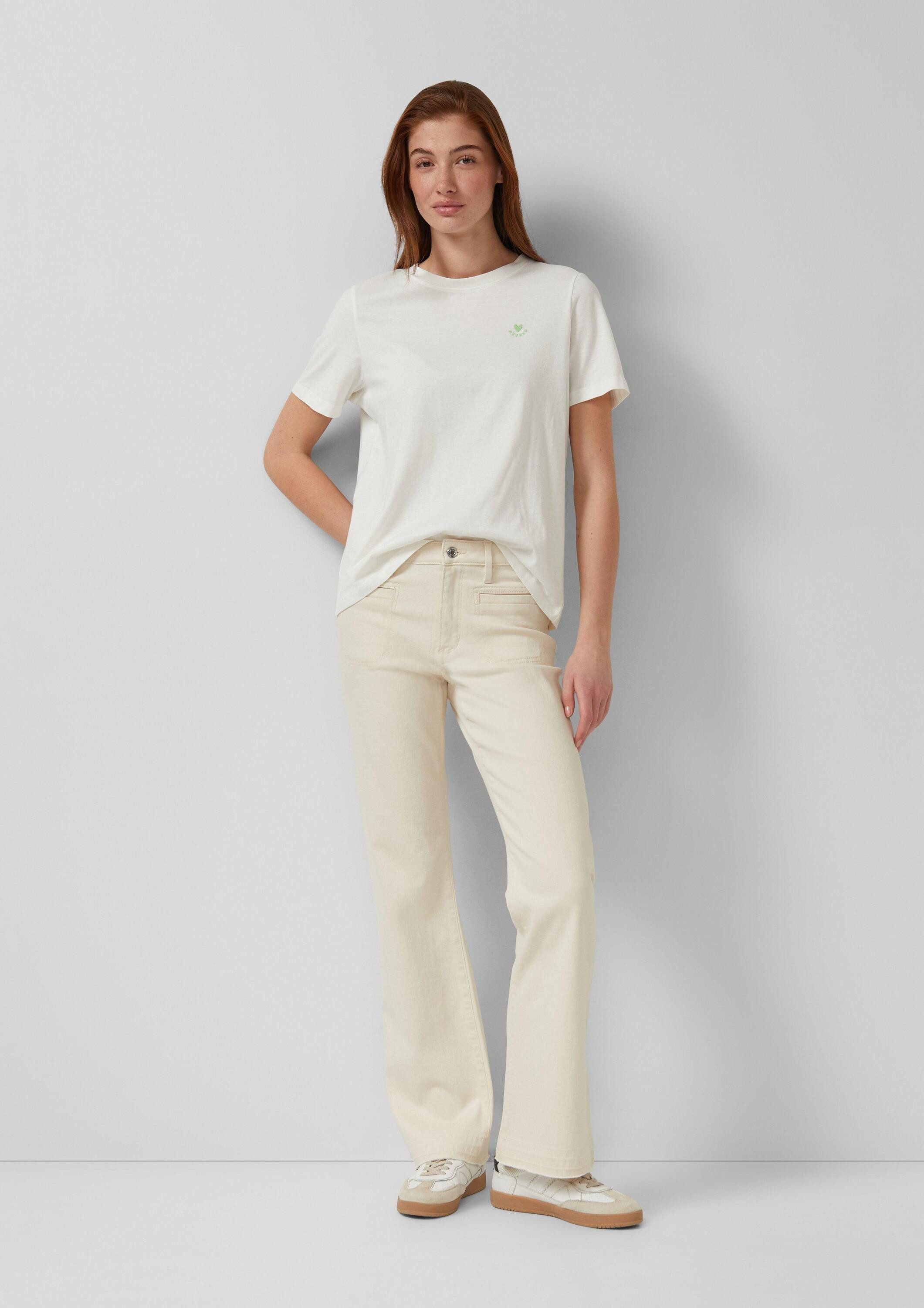 s.Oliver Bootcut-Jeans Jeans-Hose Jeans / Regular Fit / Mid Rise / Flared Leg / ausgefranster Saum