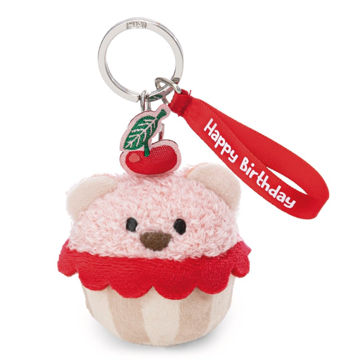 Nici Schlüsselanhänger NICI Schlüsselanhänger Bär Cupcake Happy Birthday rosa 7cm Header