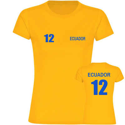 multifanshop T-Shirt Damen Ecuador - Trikot 12 - Frauen