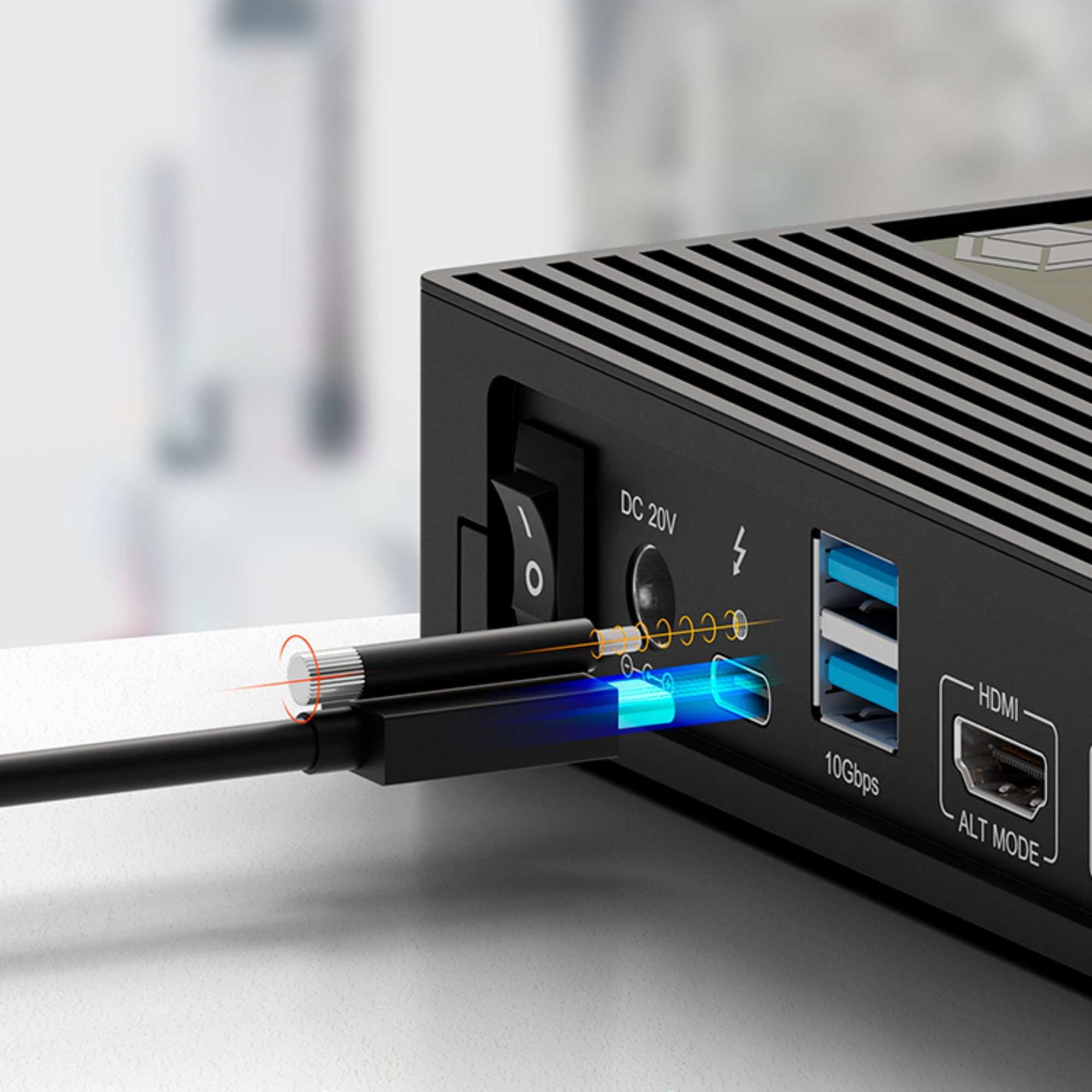 ICY BOX Laptop-Dockingstation ICY BOX IB-DK2246AC, Dockingstation, (USB-C, HDMI