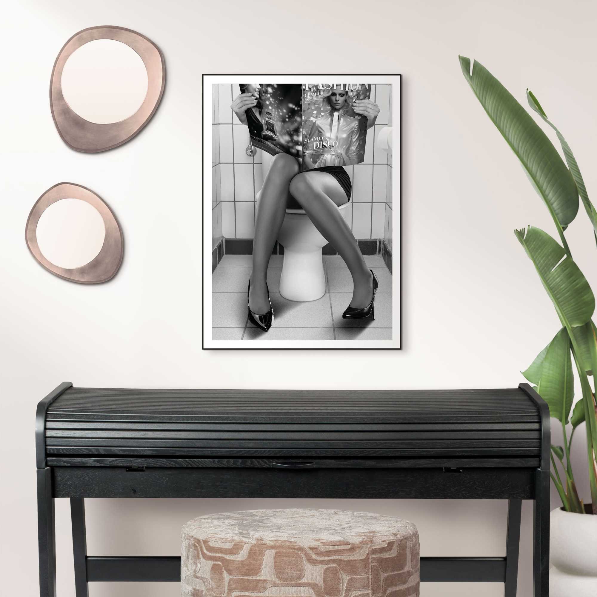 Reinders! Poster Toilet Fashion, Toilette - Frau - Glamour - Schwarz-Weiß - günstig online kaufen