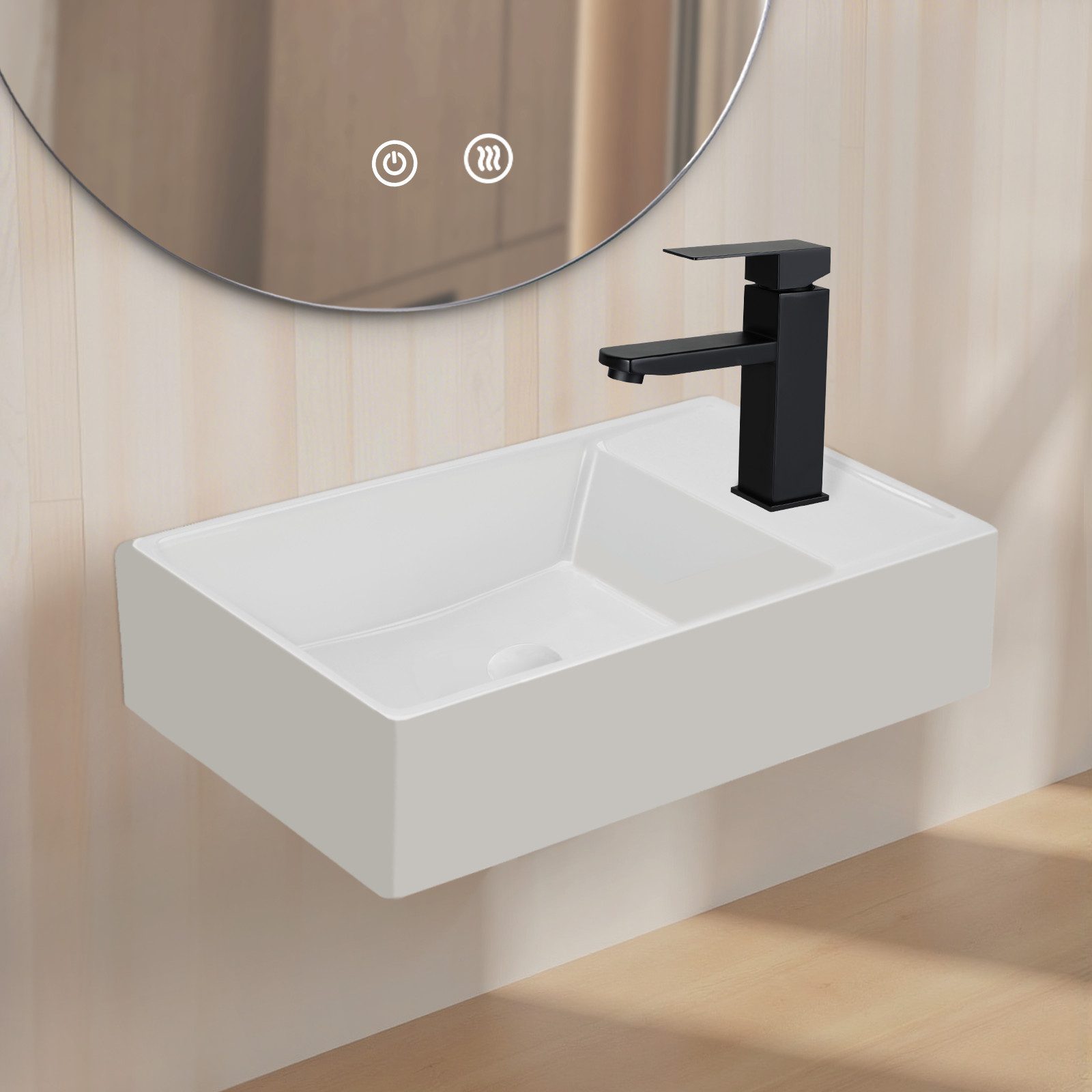 ZMH Waschbecken Badezimmer Aufsatzwaschbecken Keramik - günstig online kaufen