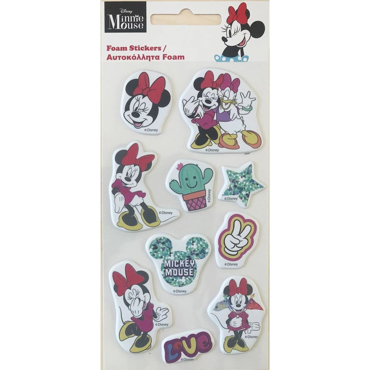 Disney Kreativset Disney Minnie Smiles puffy Schaum Aufkleber Set