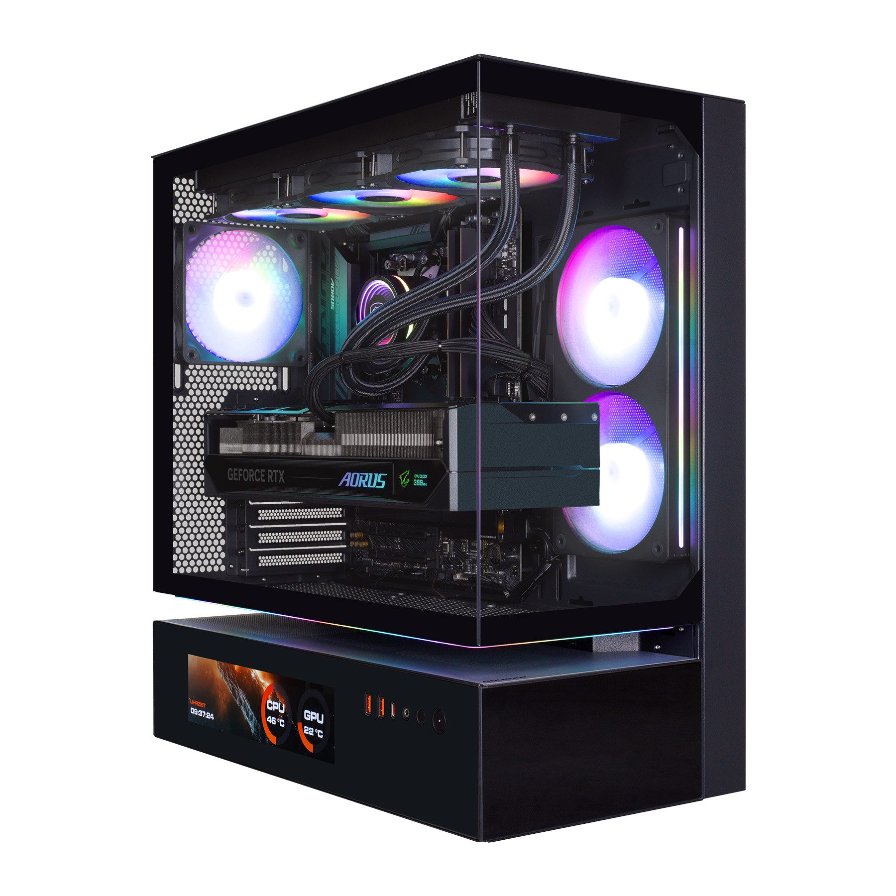 Cougar CFV235 Vision BK 8081 AMD Ryzen 7 9850X3D 32GB DDR5 2TB SSD RTX 5080 Gaming-PC (AMD Ryzen 7 9850X3D, RTX 5080, 32 GB RAM, 2000 GB SSD, Wasserkühlung, Windows 11, DDR5 RAM, Wasserkühlung)