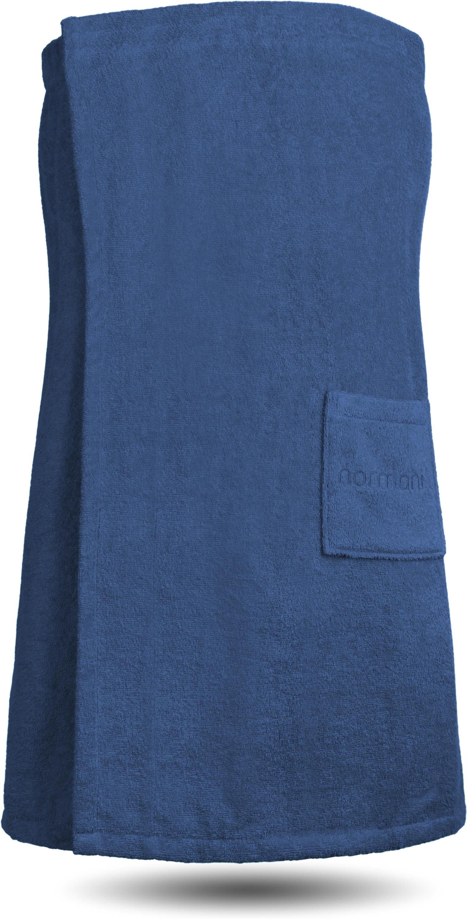 normani Saunatuch Saunakilt für Damen extra groß, Saunahandtuch extra breit (Größe XL-4XL) Marine