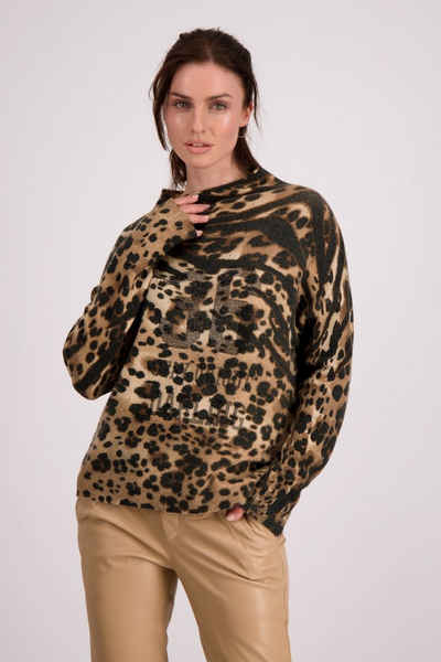 Monari Strickpullover Animal Print Pullover