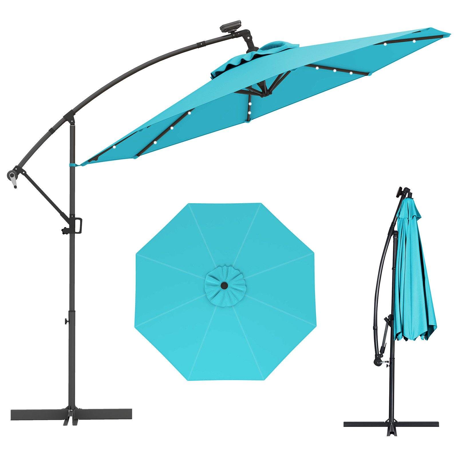 COSTWAY Sonnenschirm, LxB: 300,00x300,00 cm, mit günstig online kaufen