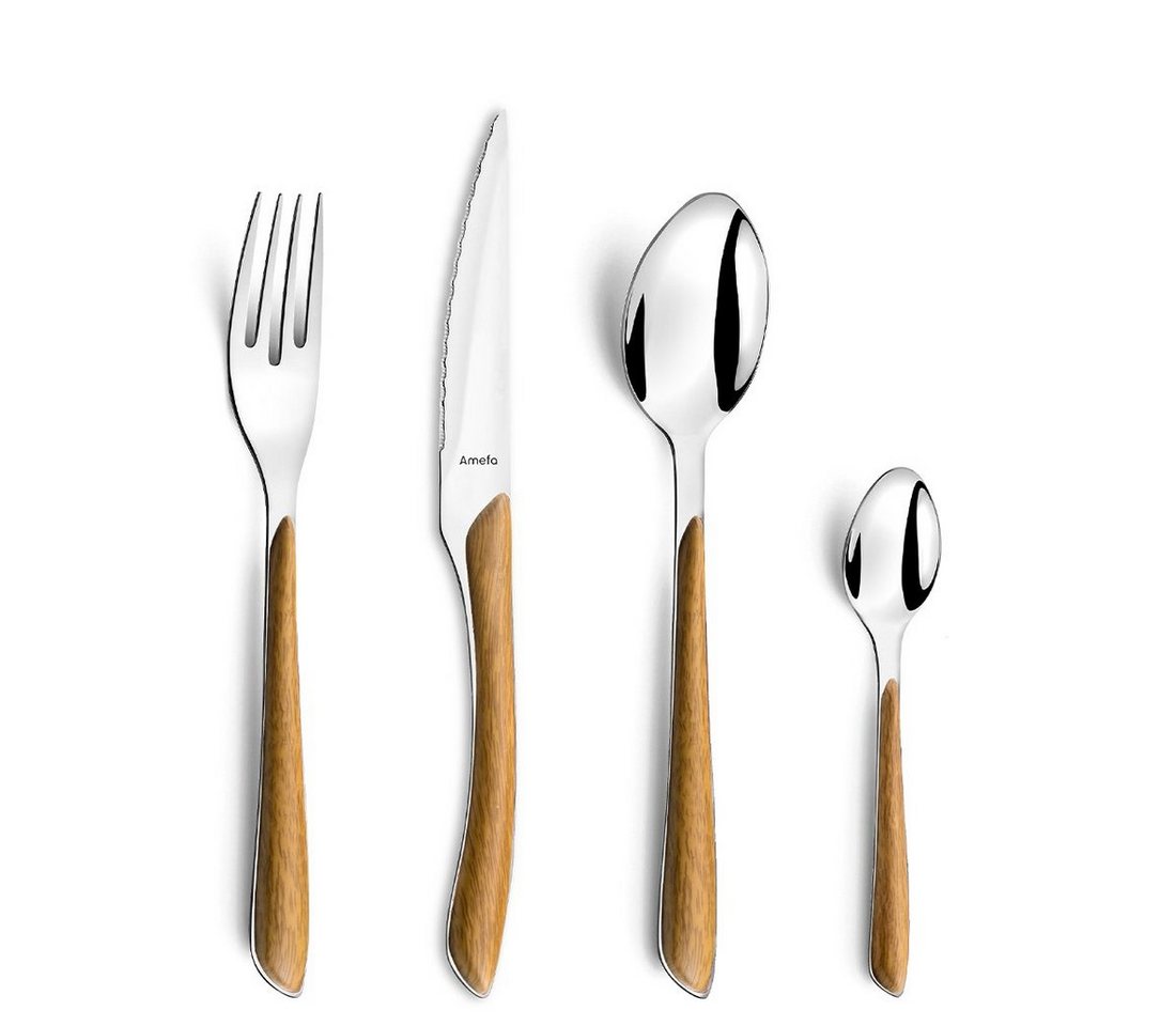 Amefa Besteck-Set ECLAT NATURE (16-tlg), 4 Personen, Edelstahl Rostfrei 18/0, spülmaschinenfest, für den täglichen Gebrauch