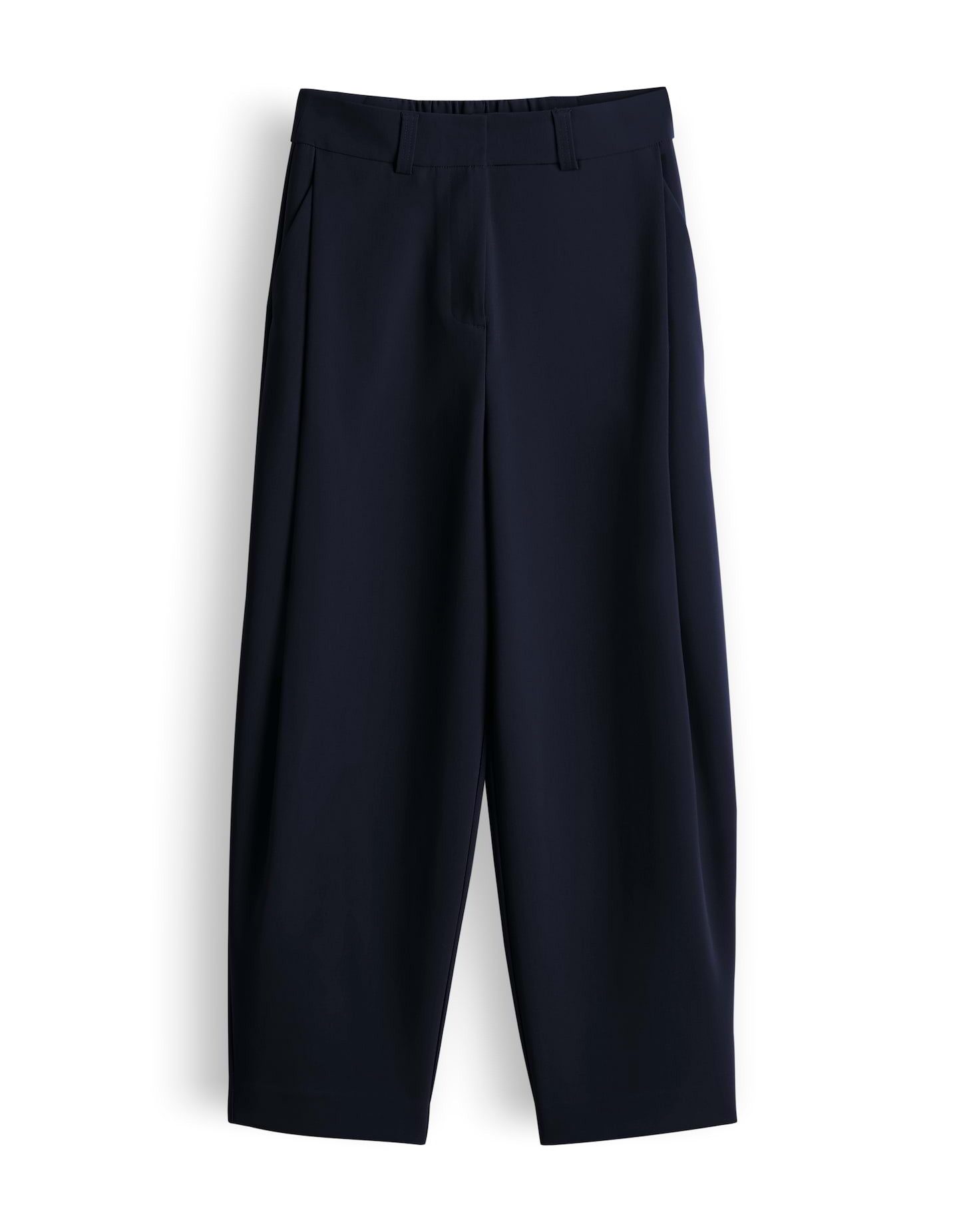 someday Bundfaltenhose CATSBY BARREL verkürzte City Pants mit Komfortbund Elastische High Rise Hose mit ovalem Beinverlauf