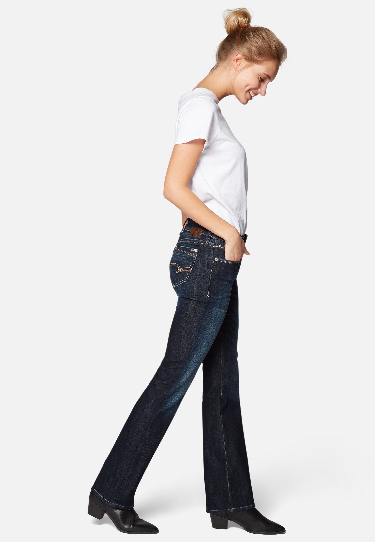 Mavi Bootcut-Jeans BELLA MID RISE Leicht ausgestelltes Bein